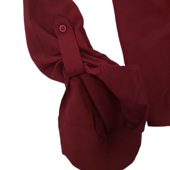 Mine Burgundy Zipper Blouse! - Picture 3 of 4